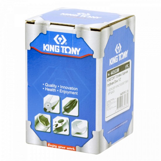 
Головка торцевая ударная глубокая шестигранная 1/2 33 мм KING TONY 443533M