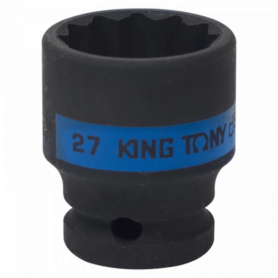 
Головка торцевая ударная двенадцатигранная 1/2 27 мм KING TONY 453027M