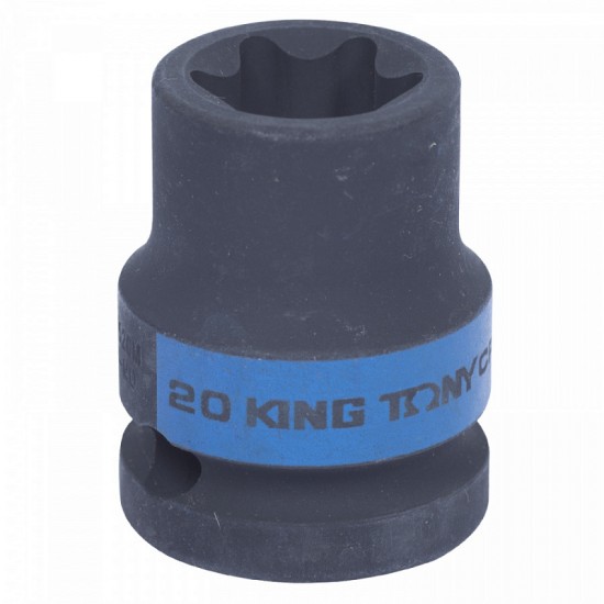 
Головка торцевая ударная TORX Е-стандарт 1/2 E20 L = 38 мм KING TONY 457520M