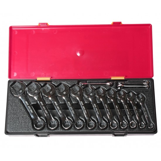 JTC-K6143 Набор ключей комбинированных 6-19мм укороченных 14 предметов в кейсе