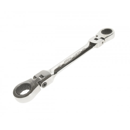 JTC-5034 Ключ накидной 10х12мм трещоточный шарнирный L=150мм