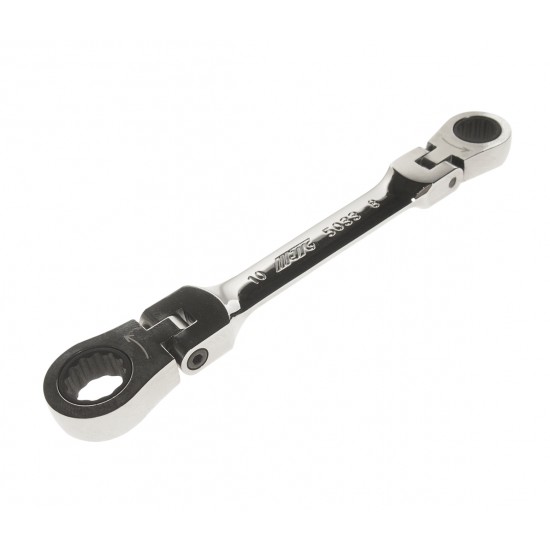 JTC-5033 Ключ накидной 8х10мм трещоточный шарнирный L=125мм