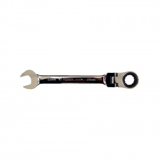Ключ рожковый шарнирный с трещоткой 22 мм, 1165FM22, Hans