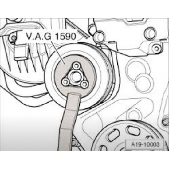 МАСТАК 103-20001 Ключ для фиксации шкива водяного насоса (VW,AUDI)